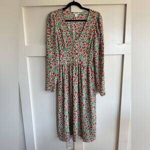 Monki Floral Pleated Midi Sundress